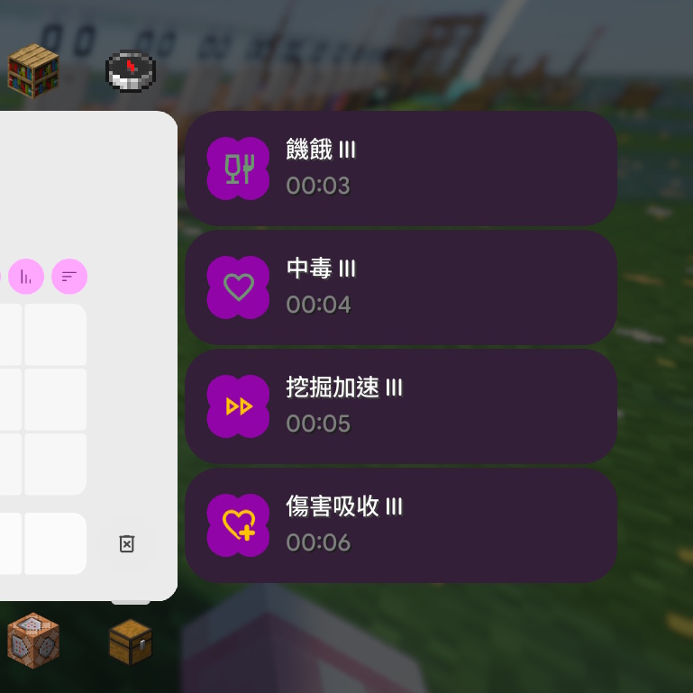 在物品欄的效果